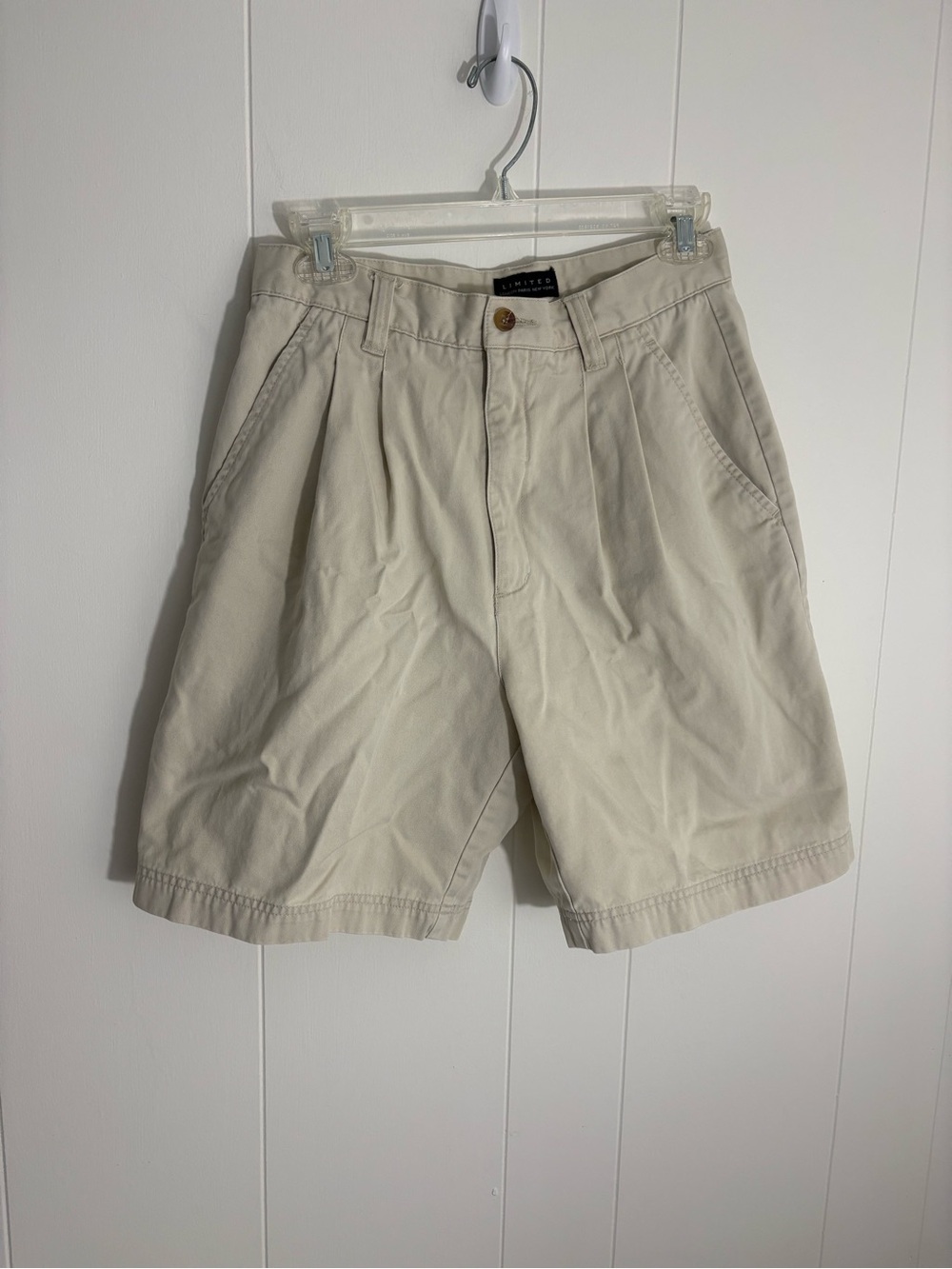 Vintage The Limited Khaki High-Waist Shorts